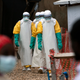 Health workers beginning a shift in an Ebola outbreak zone in Beni, Democratic Republic of Congo, in July 2019.